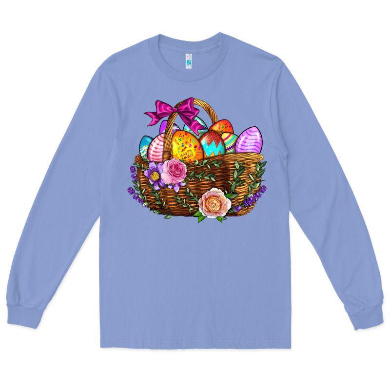 Easter Eggs Hamper Long Sleeve Tee by BundleAndBundleShop | Teevron