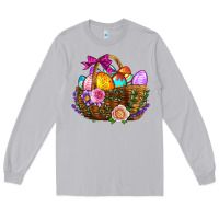 Moon Dust Easter Eggs Hamper Long Sleeve Tee - BundleAndBundleShop