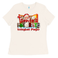 Bone santas favorite volleyball player Ladies Tee - CowGirlArtShop