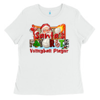 White santas favorite volleyball player Ladies Tee - CowGirlArtShop