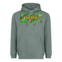 Sage leopar and cowhide with cheers Heavyweight Hoodie - AdoDesignShop