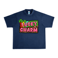 Navy St. Patrick's lucky charm Urban Heavy Tee - OliviaCreatesArt