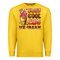 Lemon stay cool eat ice cream Premium Sweatshirt - AdoDesignShop