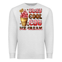 Oatmeal Heather stay cool eat ice cream Premium Sweatshirt - AdoDesignShop