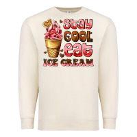 Sandshell stay cool eat ice cream Premium Sweatshirt - AdoDesignShop