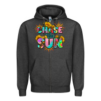 Charcoal Heather chase the sun Zipper Hoodie - AdoDesignShop