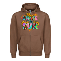 Chestnut chase the sun Zipper Hoodie - AdoDesignShop
