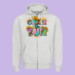 Chase The Sun Zipper Hoodie Designed By Adodesignshop