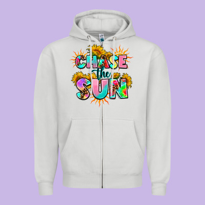 Chase The Sun Zipper Hoodie Designed By Adodesignshop