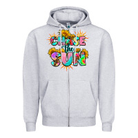 Heather Grey chase the sun Zipper Hoodie - AdoDesignShop