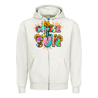 Oatmeal Heather chase the sun Zipper Hoodie - AdoDesignShop
