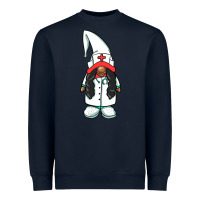 Navy african american nurse gnome Heavyweight Sweatshirt - BarkalooDesign