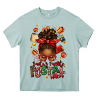 Arona santas favorite postal worker afro messy bun Heavy Core Tee - texasbilliewilder