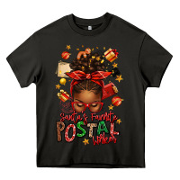 Asphalt santas favorite postal worker afro messy bun Heavy Core Tee - texasbilliewilder