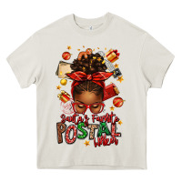 Cream santas favorite postal worker afro messy bun Heavy Core Tee - texasbilliewilder