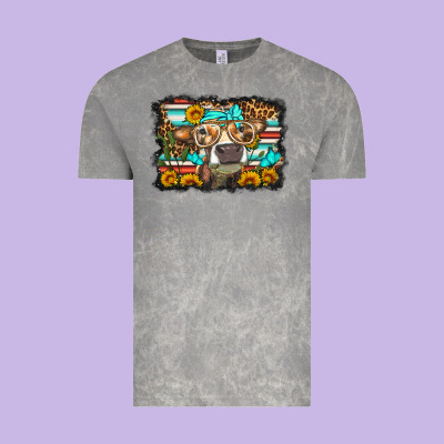 Sunflower Cow Olivia Vintage Tee Designed By Oliviacreatesart