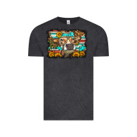 Vintage Black sunflower cow olivia Vintage Tee - OliviaCreatesArt