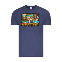 Vintage Denim sunflower cow olivia Vintage Tee - OliviaCreatesArt
