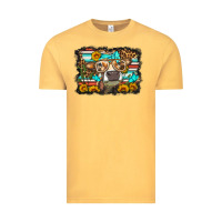 Vintage Mustard sunflower cow olivia Vintage Tee - OliviaCreatesArt