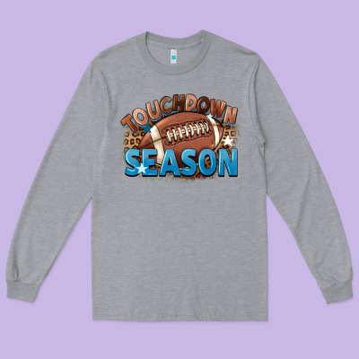 Touchdown Season Long Sleeve Tee Designed By Fadigitalartstudio