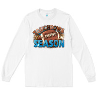 White touchdown season Long Sleeve Tee - FaDigitalArtStudio
