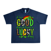 Navy St. Patrick's It's a good day to have a lucky day Urban Heavy Tee - OliviaCreatesArt