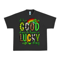 Pigment Black St. Patrick's It's a good day to have a lucky day Urban Heavy Tee - OliviaCreatesArt