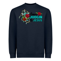 Navy leave judgin to jesus Heavyweight Sweatshirt - BarkalooDesign