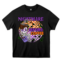 Black Nightmare before the coffee halloween Heavy Core Tee - NancyCooperArtShop