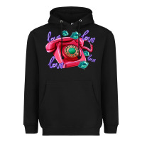 Black love balloons and pink valentines telephone Heavyweight Hoodie - AdoDesignShop