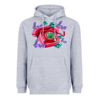 Heather Grey love balloons and pink valentines telephone Heavyweight Hoodie - AdoDesignShop