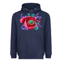 Navy love balloons and pink valentines telephone Heavyweight Hoodie - AdoDesignShop