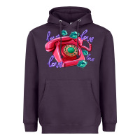 Plum love balloons and pink valentines telephone Heavyweight Hoodie - AdoDesignShop