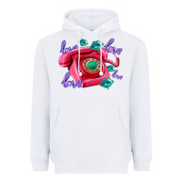White love balloons and pink valentines telephone Heavyweight Hoodie - AdoDesignShop