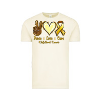 Vintage Arctic Peace Love Cure Childhood Cancer Vintage Tee - Jasminsmagicworld