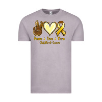 Vintage Zinc Peace Love Cure Childhood Cancer Vintage Tee - Jasminsmagicworld