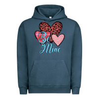 Pigment Midnight Navy hearts be mine Urban Hoodie - JahusDesignShop