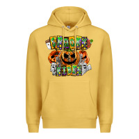 Antique Gold Spooky Vibes Premium Hoodie - CowhideDigitalArt
