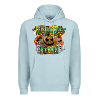 Blue Mist Spooky Vibes Premium Hoodie - CowhideDigitalArt