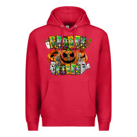 Cardinal Spooky Vibes Premium Hoodie - CowhideDigitalArt