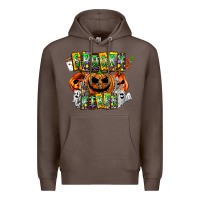 Coffee Spooky Vibes Premium Hoodie - CowhideDigitalArt