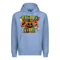Colony Blue Spooky Vibes Premium Hoodie - CowhideDigitalArt