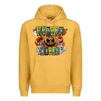 Mustard Spooky Vibes Premium Hoodie - CowhideDigitalArt