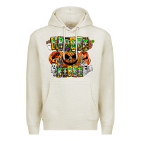 Oatmeal Heather Spooky Vibes Premium Hoodie - CowhideDigitalArt