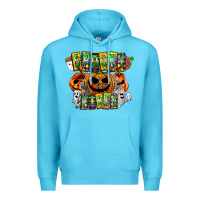 Ocean Blue Spooky Vibes Premium Hoodie - CowhideDigitalArt