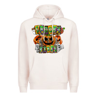 Pale Pink Spooky Vibes Premium Hoodie - CowhideDigitalArt
