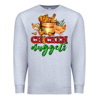 Heather Grey chicken nuggets Premium Sweatshirt - AdoDesignShop