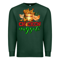 Sports Green chicken nuggets Premium Sweatshirt - AdoDesignShop