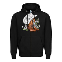 Black white  cowgirl  and roses Zipper Hoodie - AdoDesignShop