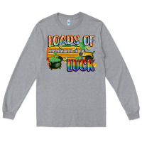 Heather Grey Loads of luck with school bus St. Patrick's Day Long Sleeve Tee - FaDigitalArtStudio